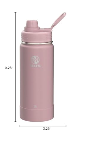 Takeya Actives Water Bottle with Spout Lid, 18 oz, Midnight Blue W579