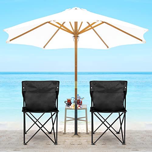 YSSOA Removable Footrest Reclining Camping Chair, Black J500901