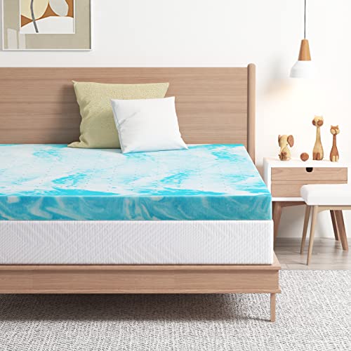 EGO Topper 2 Inch Twin Memory Foam Mattress Topper, Gel Infused, CertiPUR-US Certified F677