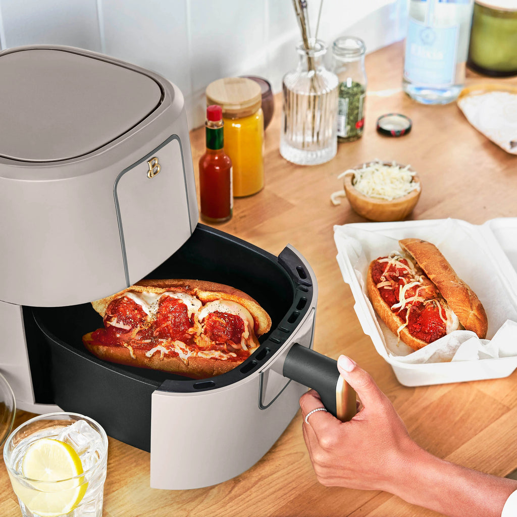Beautiful 3 Qt Air Fryer with TurboCrisp Technology, White Icing by Drew Barrymore Q37808