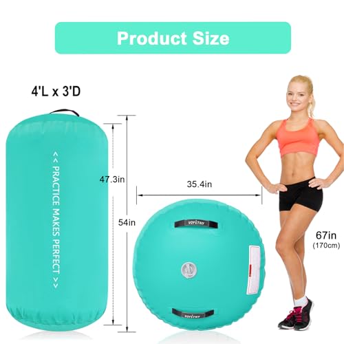VOFiTNY Inflatable Gymnastics Air Track Tumbling Mat with Pump L674