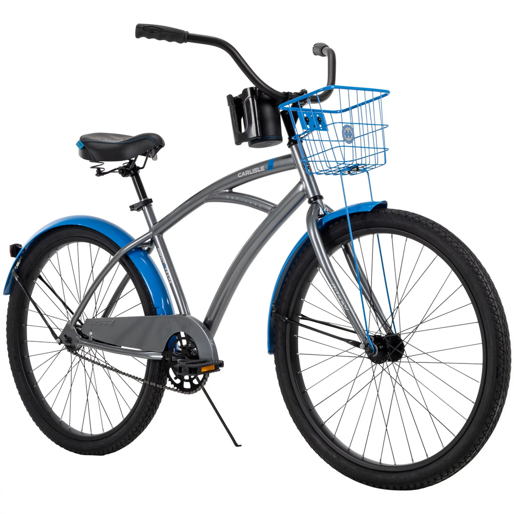 Huffy Carlisle 26-In. Cruiser Bicycle for Men, Gray and Blue R789