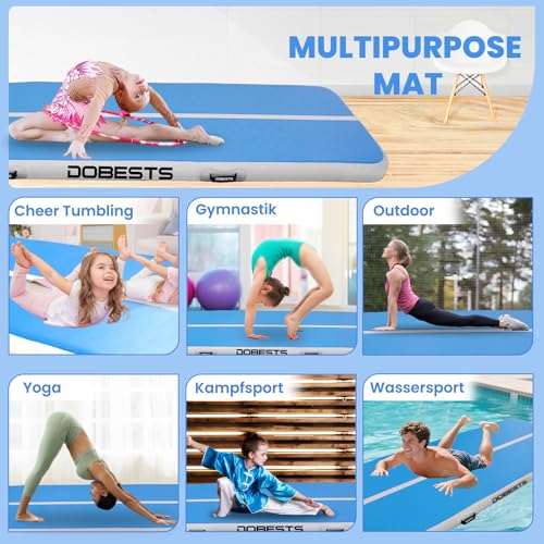 DOBESTS Inflatable Gymnastics Tumbling Mat with Pump G20525