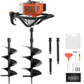 62cc Gas Powered Post Hole Digger with 2 Auger Drill Bits Q5993
