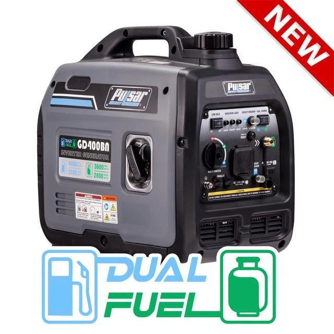 Pulsar Products GD400BN 4000W Portable Dual Fuel Generator X957