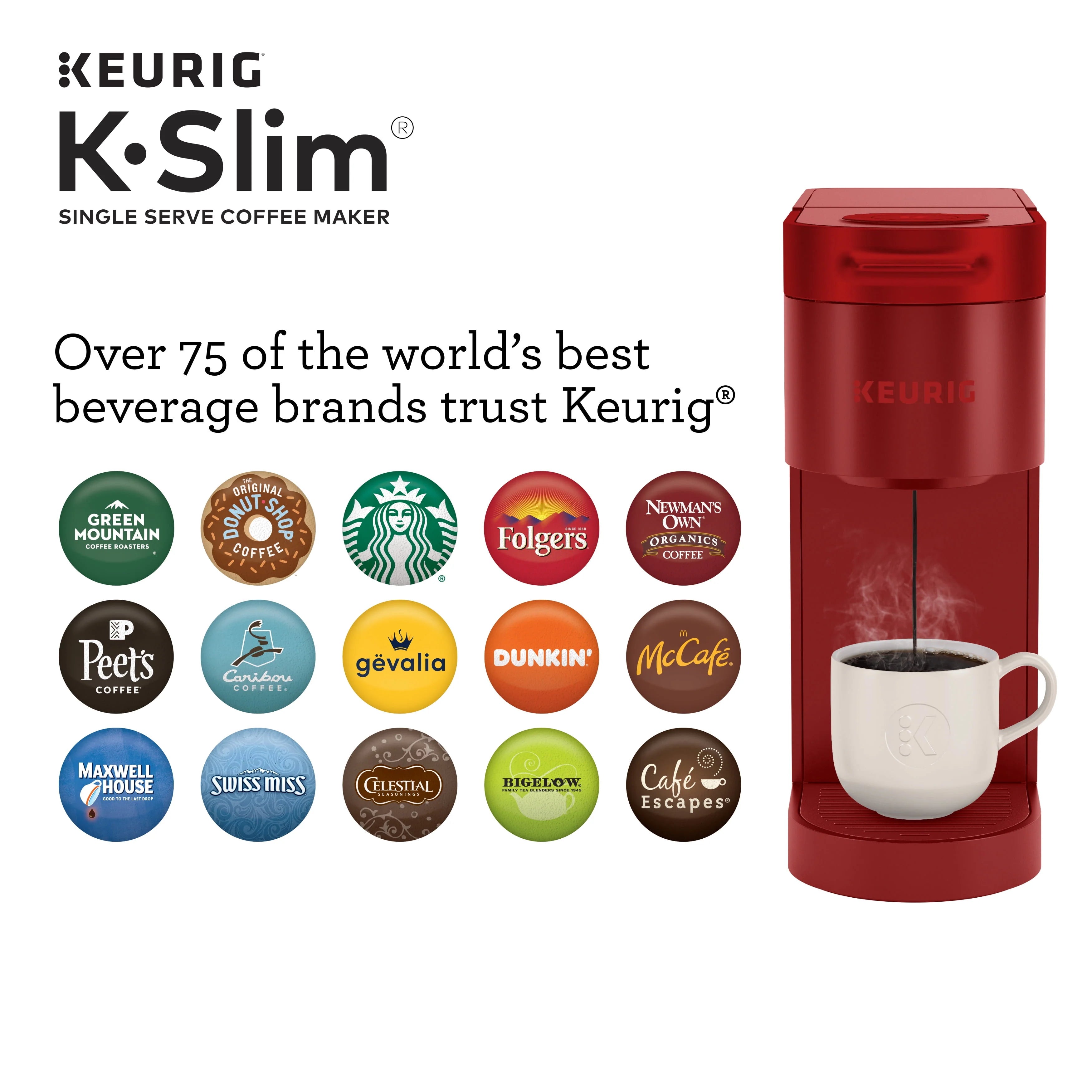 Keurig K-Slim Black Single-Serve K-Cup Pod Coffee Maker J75820