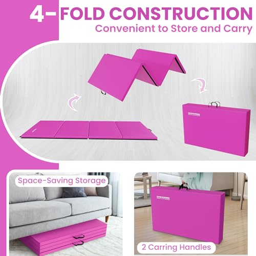 Folding Exercise Gymnastics Mat 2" Thick with Carrying Handles F717