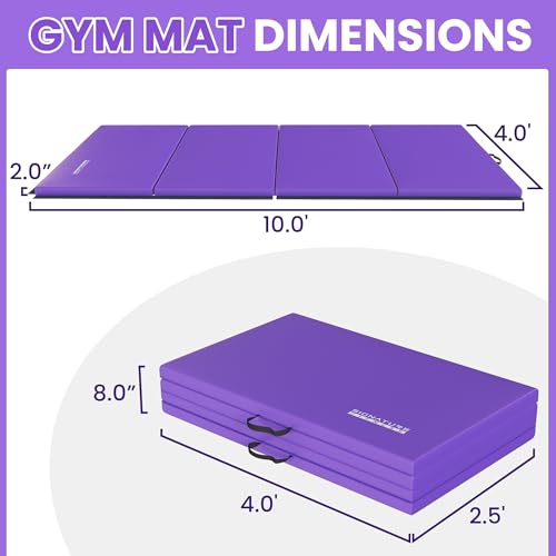 Folding Exercise Gymnastics Mat 2" Thick with Carrying Handles F717