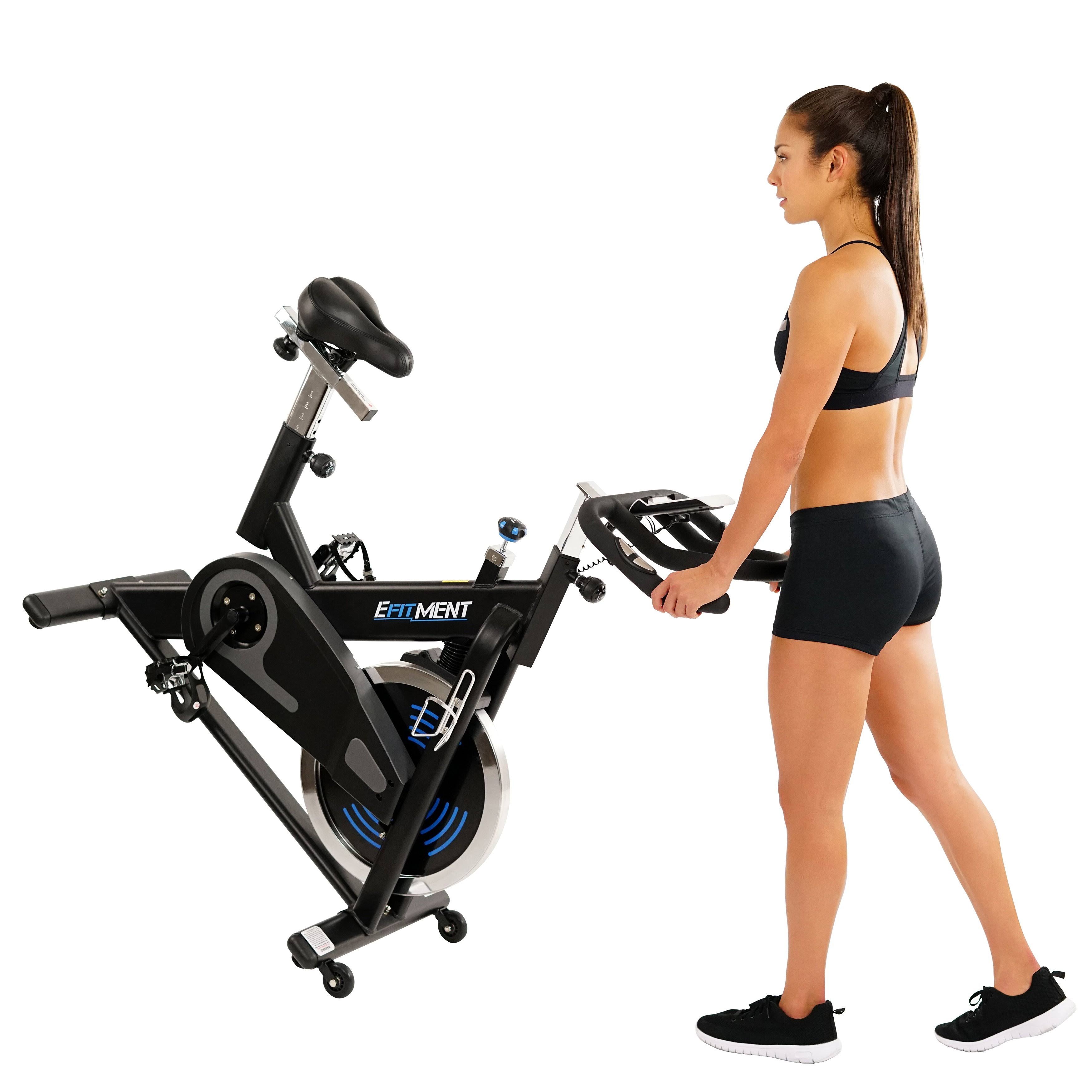 EFITMENT Indoor Cycle Bike with 40 lb Flywheel and LCD Monitor W63252