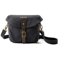 BAGSMART Canvas Crossbody Camera Bag with Rain Cover, Khaki U43920