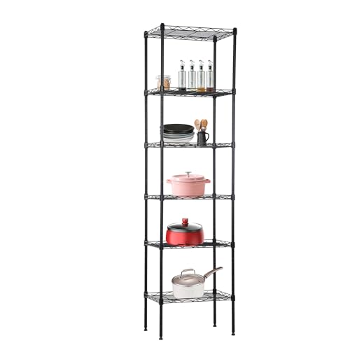 4 Tier NSF Wire Shelving Unit Heavy Duty Steel Storage Rack, Black X19089