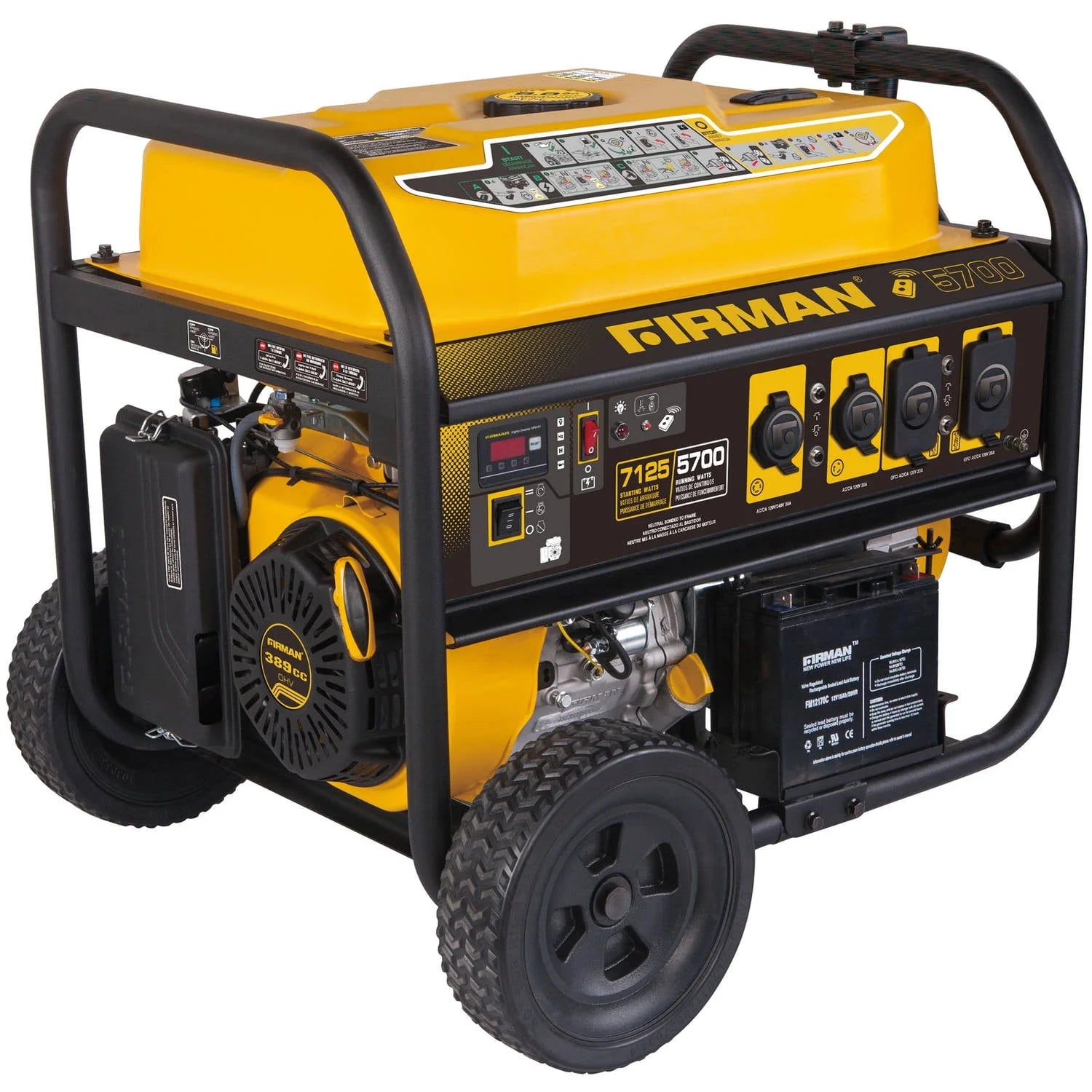 FIRMAN P05702 7125/5700 Watt Gas Remote Start Generator C643822