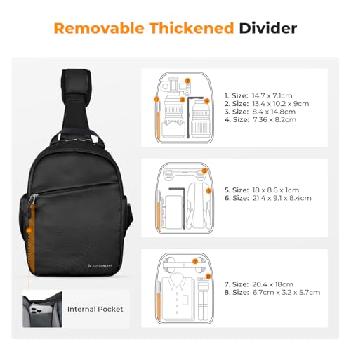 K&F Concept Camera Sling Bag Small Crossbody Shoulder Backpack for DSLR/Mirrorless U627