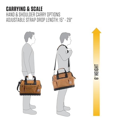 Carhartt Onsite Tool Bag, 18-Inch, Water-Resistant, Molded Base P40578