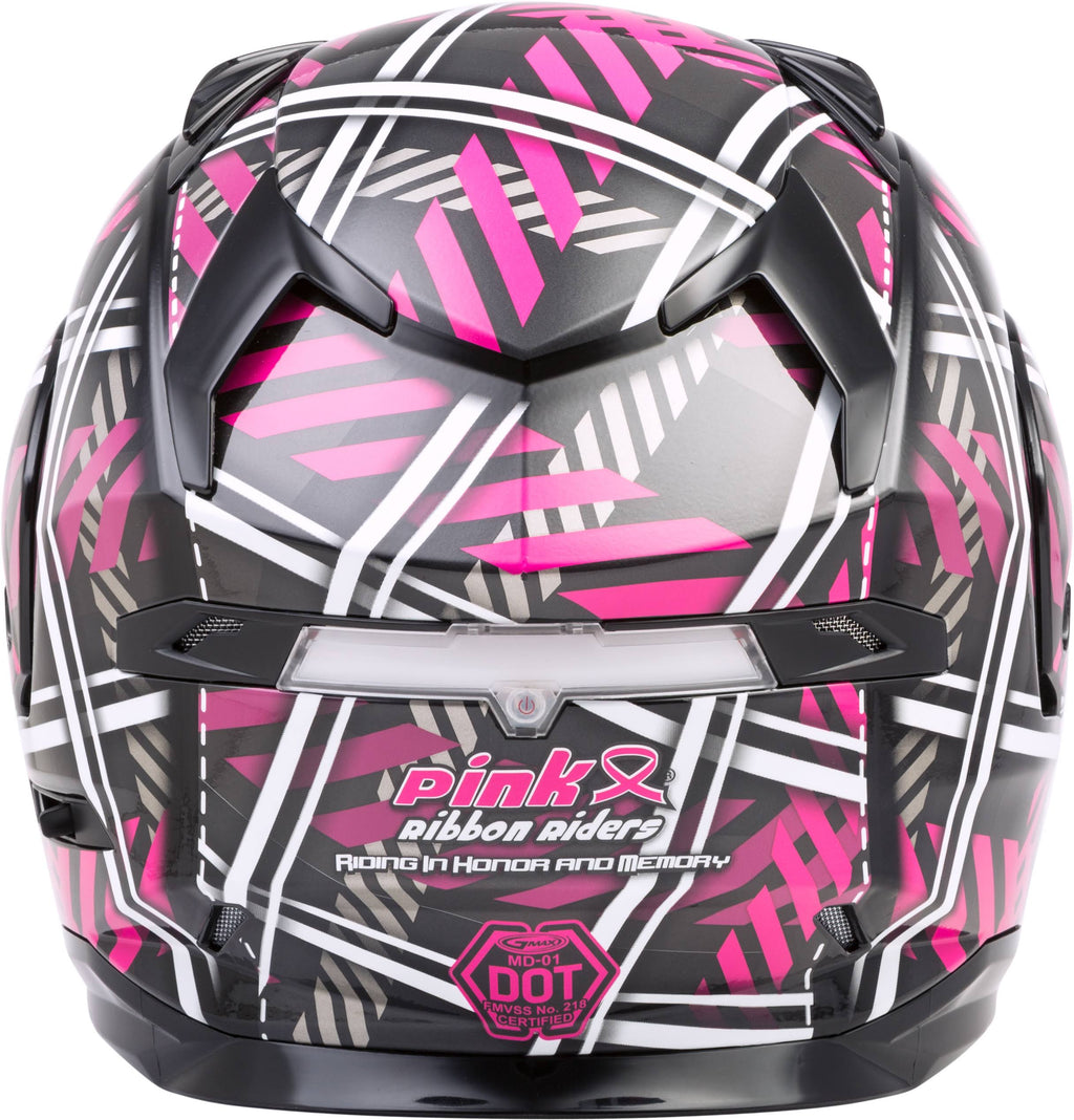 GMAX MD-01 Pink Ribbon Riders Helmet Black/Pink LG A762