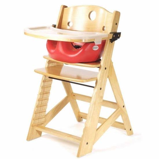 Keekaroo Height Right High Chair Espresso with Infant Insert and Cherry Tray X866