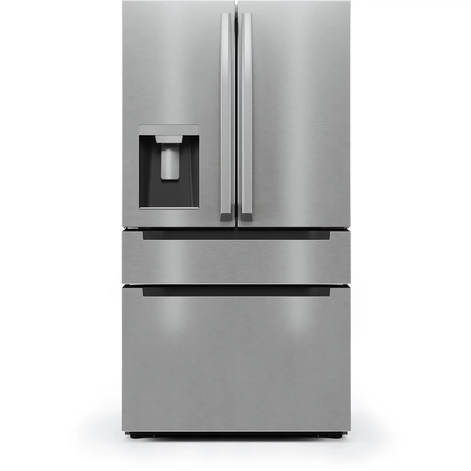 Midea 21.6-Cu. Ft. Cabinet Depth 4-Door French Door Refrigerator, Stainless Steel
