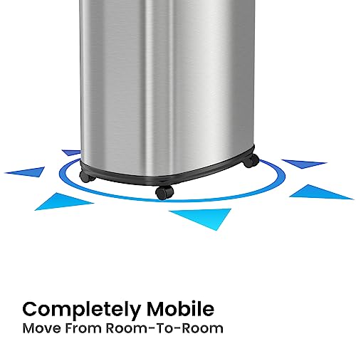 iTouchless 13 Gallon Stainless Steel Automatic Kitchen Trash Can with Lid and Odor Filter G12862