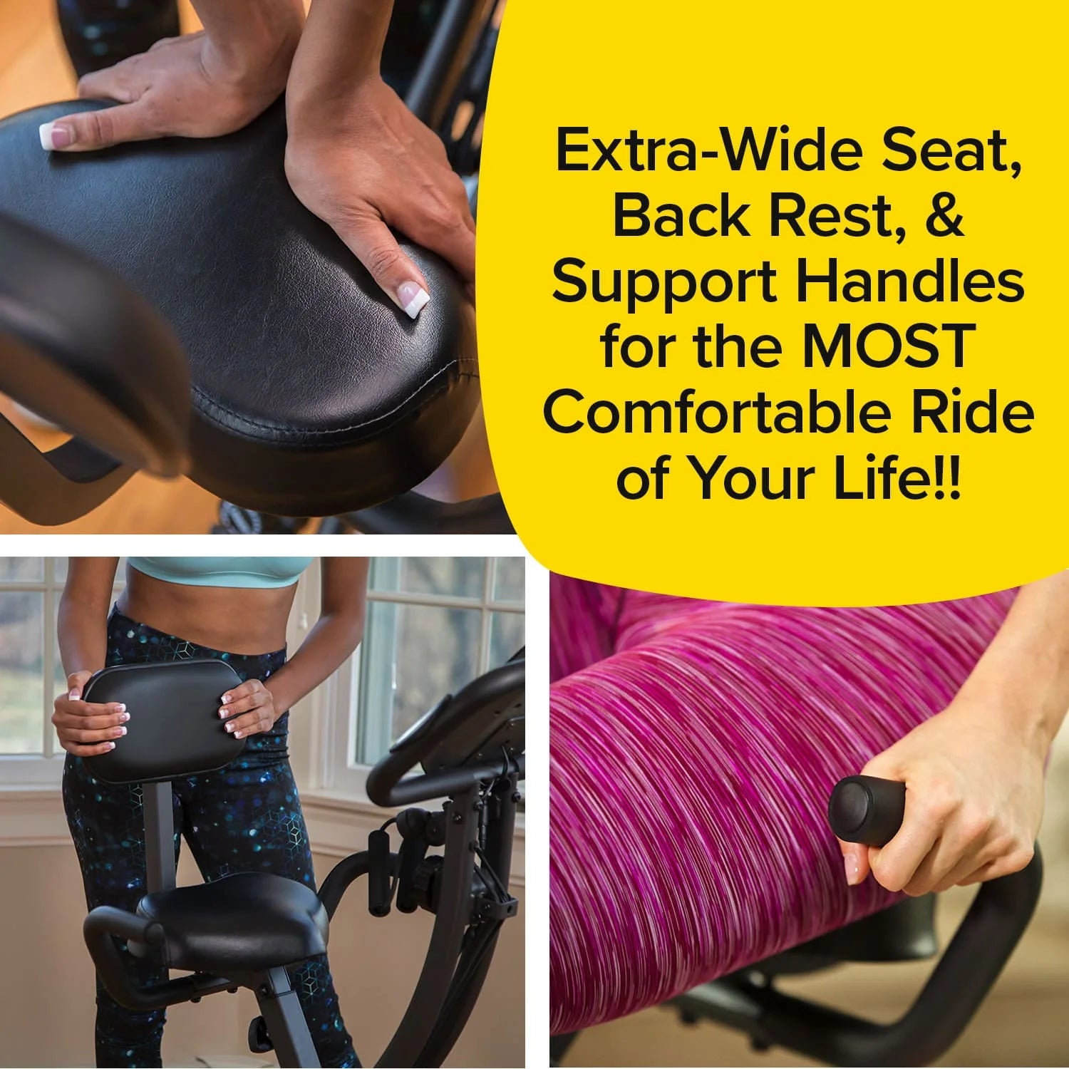 Slim Cycle Stationary Bike - Folding Indoor Exercise Bike C451889