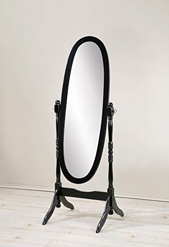 Roundhill Furniture Traditional Queen Anna Style Wood Floor Cheval Mirror L68887