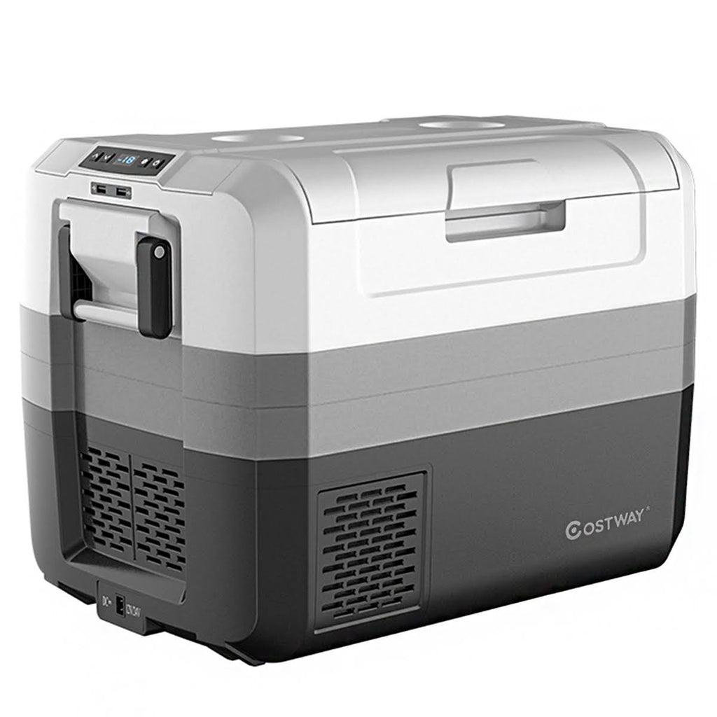 Costway 58 Quart Portable Electric Car Cooler Refrigerator Compressor Freezer Camping
