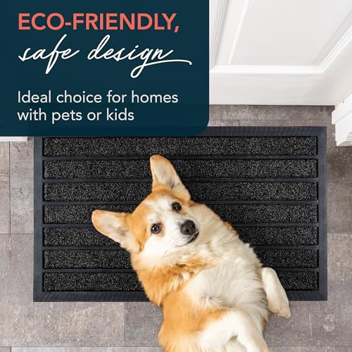ubdyo Extra Durable Door Mat Non-Slip Outdoor Entrance 30" x 17" Bright Brown W5648