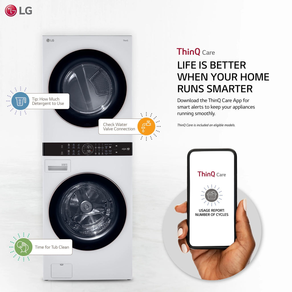 LG WKE100HWA Combination Washer Electric Dryer Gray Y3361