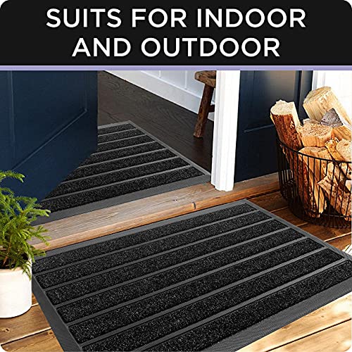 ubdyo Extra Durable Door Mat Non-Slip Outdoor Entrance 30" x 17" Bright Brown W5648
