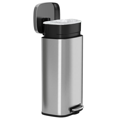 iTouchless 13 Gallon Stainless Steel Automatic Kitchen Trash Can with Lid and Odor Filter G12862