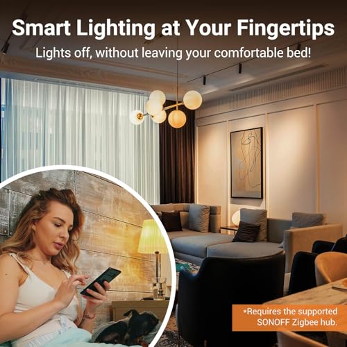 SONOFF Zigbee Smart Light Switch ZBM5-3C-120W, Voice Control with Alexa Google Home B942670