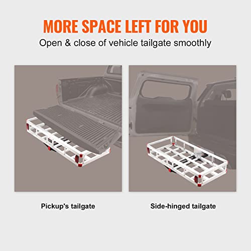 VEVOR Hitch Cargo Carrier 500lbs Capacity Aluminum with Folding Ramp for 2" Receiver B436