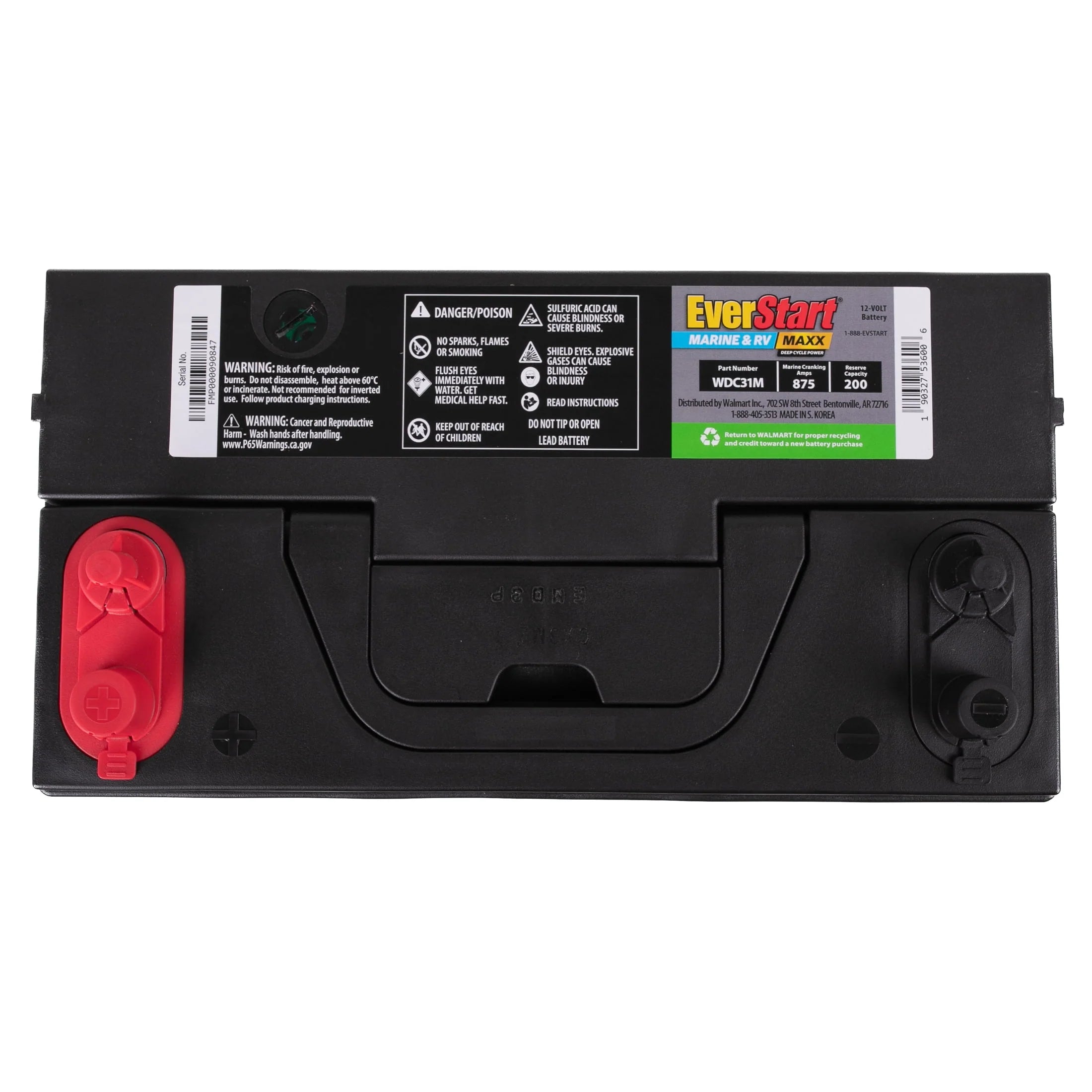 EverStart Maxx Lead Acid Marine & RV Deep Cycle Battery, Group Size 29DC D494