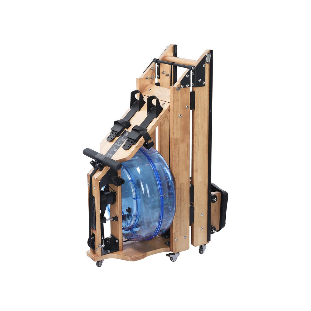 Wooden Water Rowing Machine with LED Display, Foldable R35340