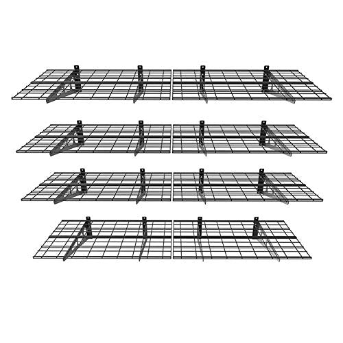 FLEXIMOUNTS 2-Pack 2x6ft Garage Wall Shelving Rack, Black C244838