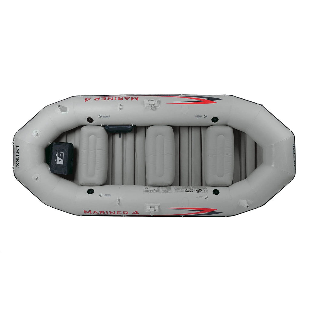 Intex Mariner 4 Person Inflatable Dinghy Boat with Pump and Oars Q448742