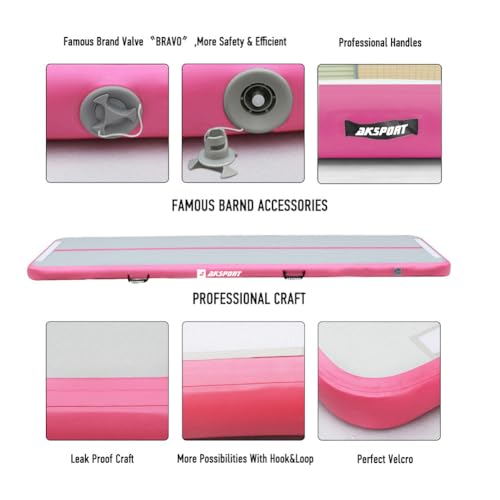 AKSPORT Gymnastics Air Mat Tumble Track with Air Pump A7907