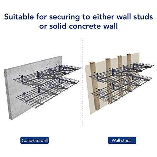 FLEXIMOUNTS 2-Pack 2x6ft Garage Wall Shelving Rack, Black C244838