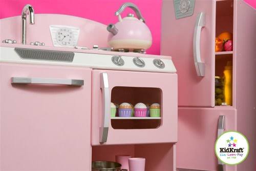 Kidkraft Retro Kitchen and Refrigerator Pink M2027