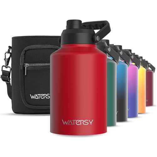 128oz Insulated Stainless Steel Water Bottle with Handle, Black W803