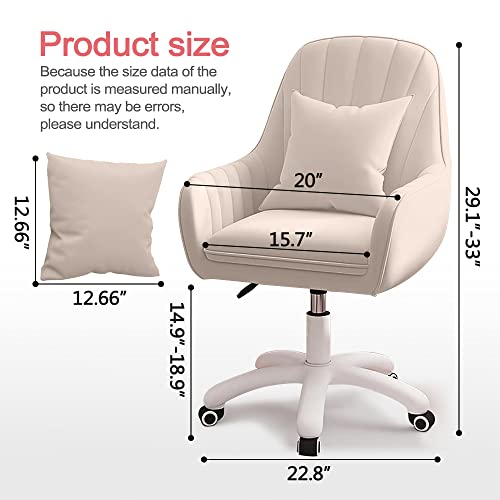 Mid-Back Upholstered Swivel Task Chair for Home Office N37900