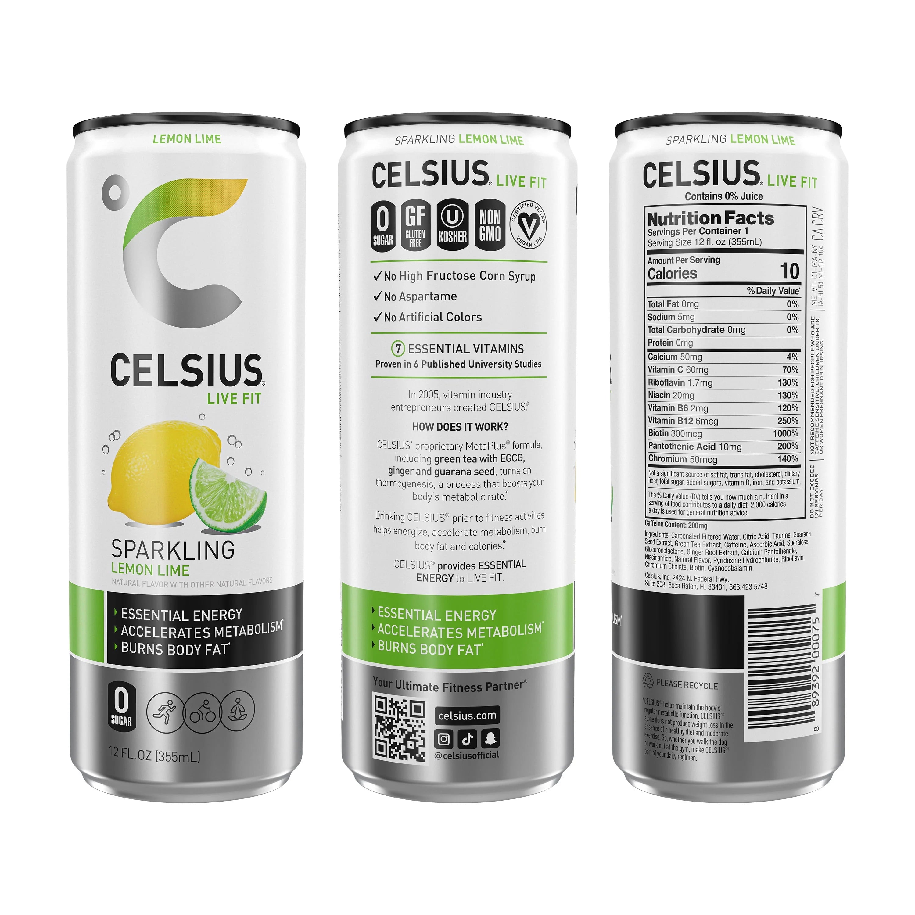 CELSIUS Sparkling Space Variety Pack, Functional Energy Drink, 12 fl oz, 12-Pack T823