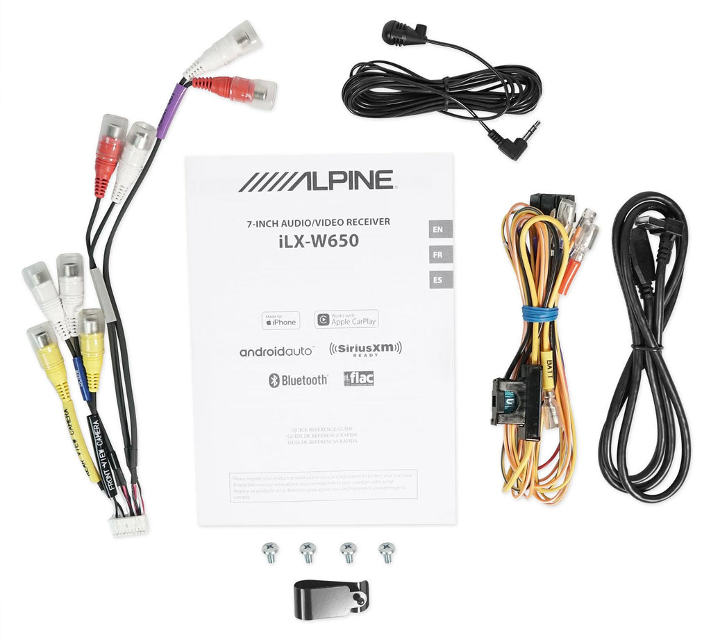 Alpine iLX-W650 CarPlay Receiver with KTA-450 Power Pack Z790298