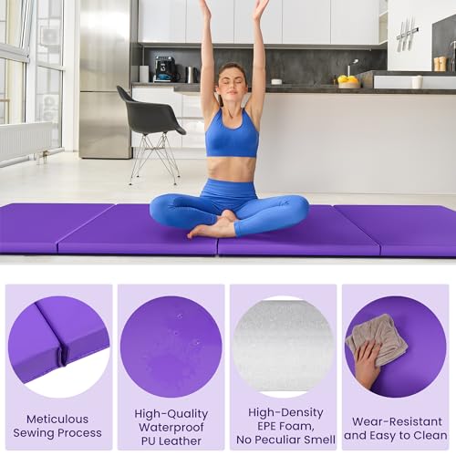 Folding Exercise Gymnastics Mat 2" Thick with Carrying Handles F717