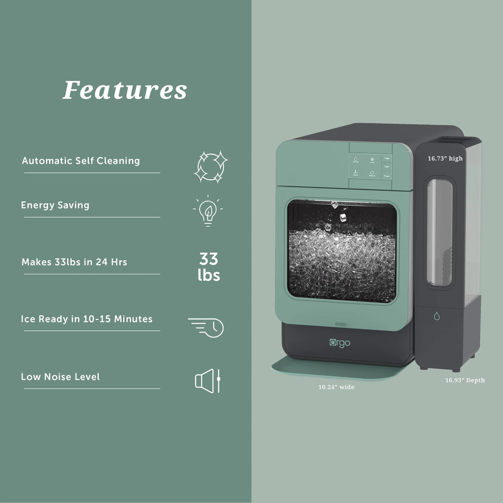 Orgo Products Sonic Countertop Nugget Ice Maker, Blue W585