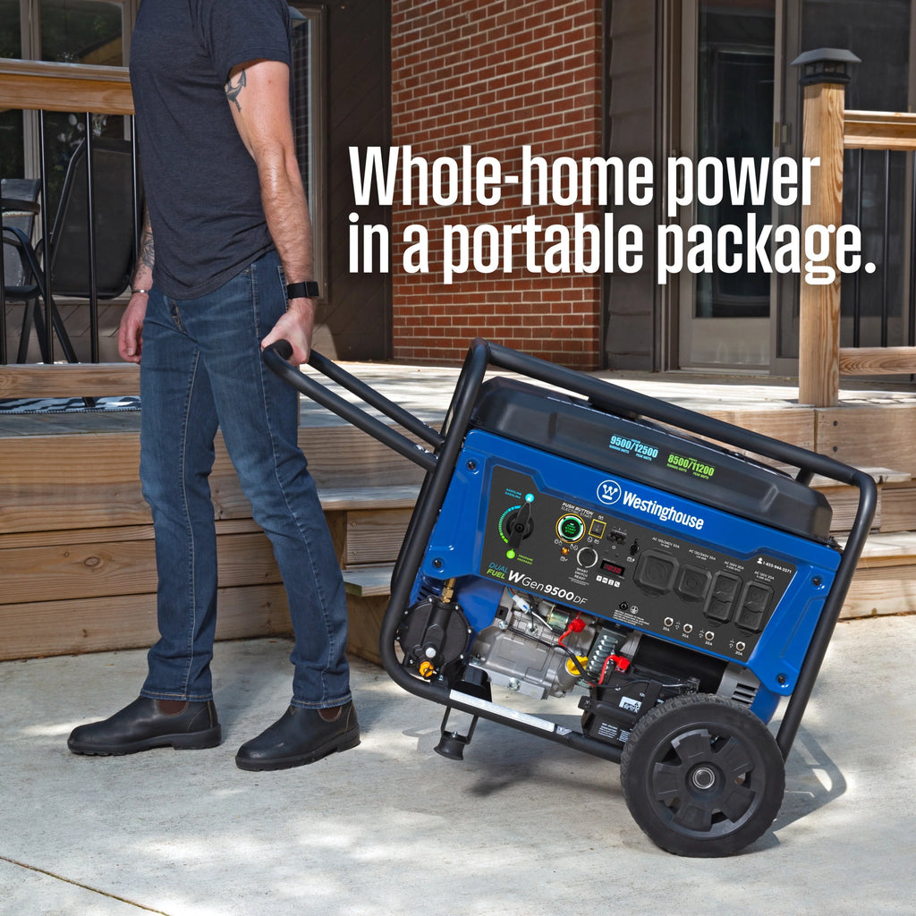 Westinghouse 12,500 Peak Watt Dual Fuel Portable Generator with Electric Start V340915