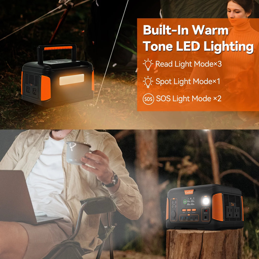 GOFORT Portable Power Station 932Wh 1000W Solar Generator for Home Outdoor RV Camping X305720