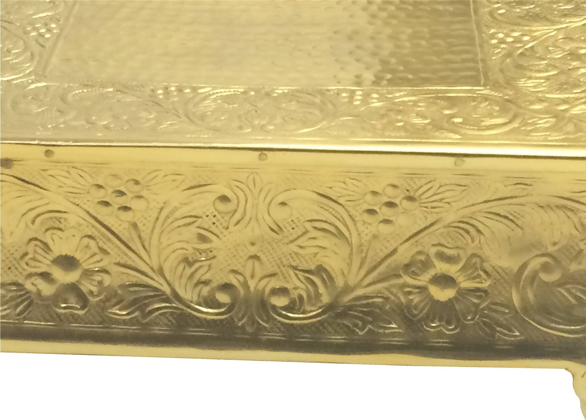 Gold Wedding Cake Stand Square 18x22 Aluminum U50291
