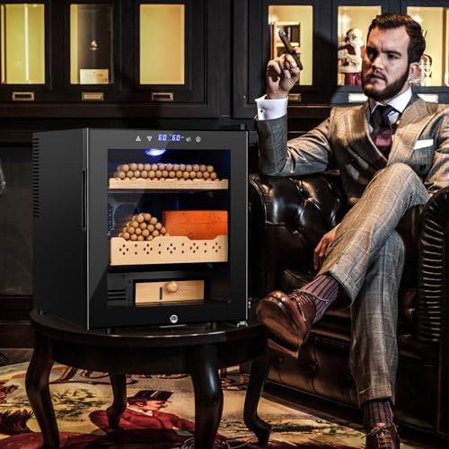 Electric Humidor Cabinet 35L with Digital LED Screen and Humidity Control C6096