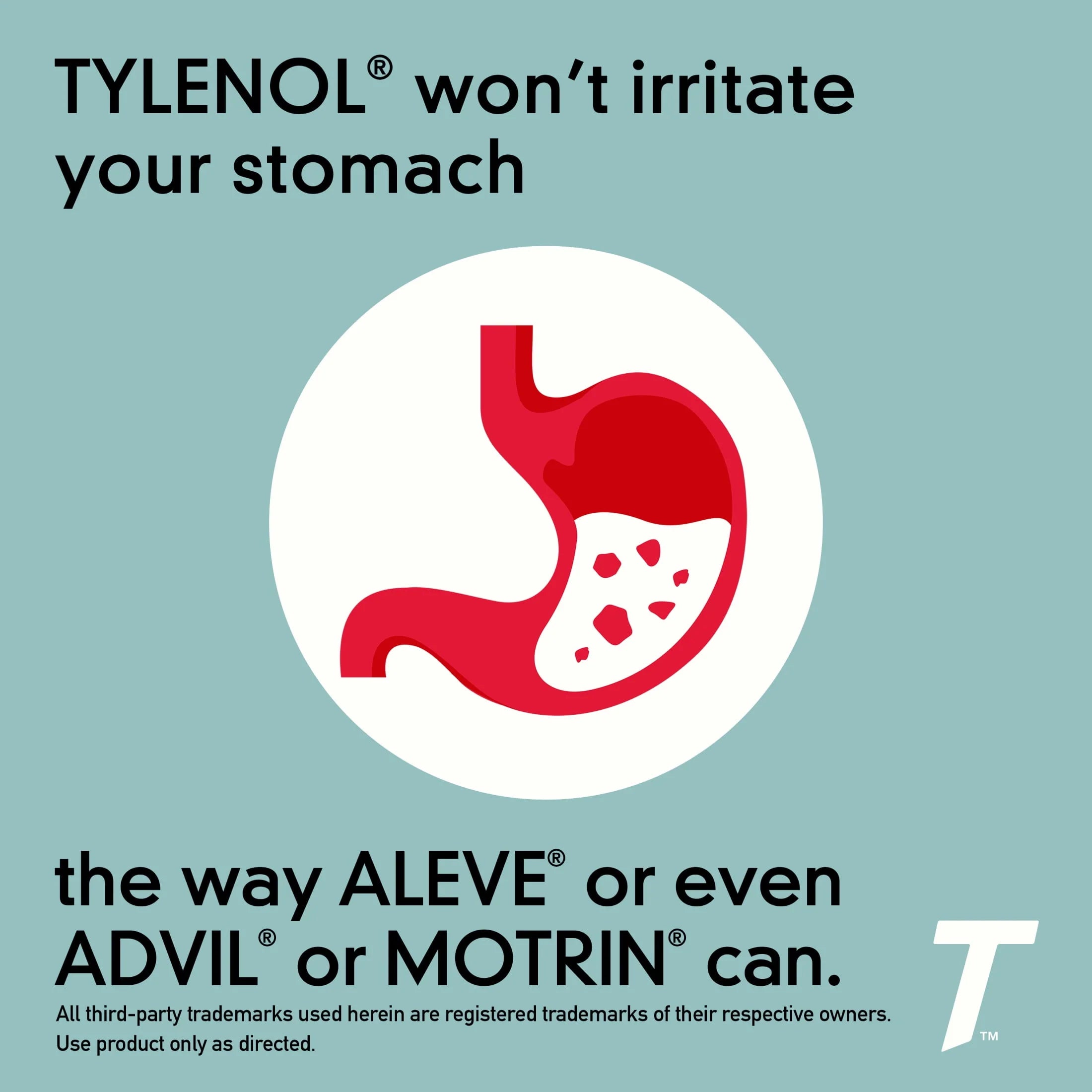 Tylenol Extra Strength Caplets, 500 mg Acetaminophen, 100 Ct T12507