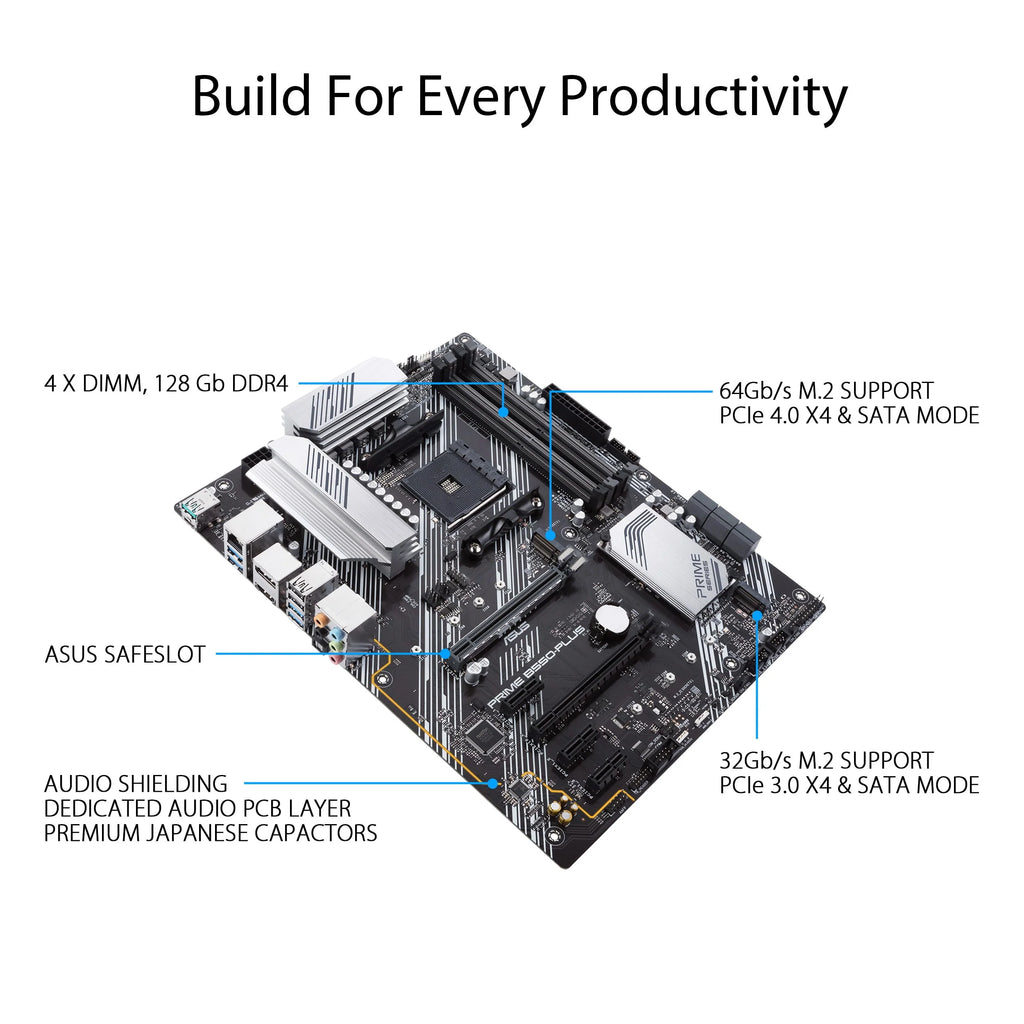 ASUS PRIME B550-PLUS AM4 ATX AMD Motherboard Y681
